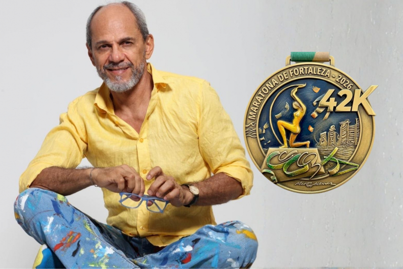 Criada por Mano Alencar, medalha da Maratona de Fortaleza traduz arte, identidade e história