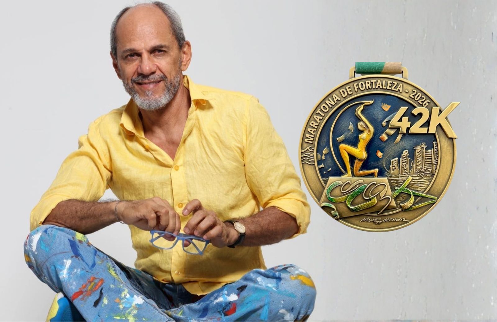 Criada por Mano Alencar, medalha da Maratona de Fortaleza traduz arte, identidade e história