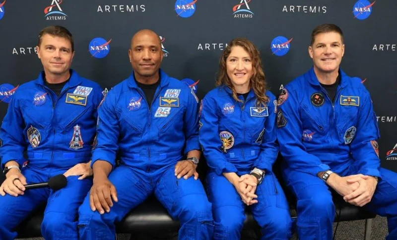 Astronautas Artemis Ii Reid Wiseman, Victor Glover, Christina Koch E Jeremy Hansen