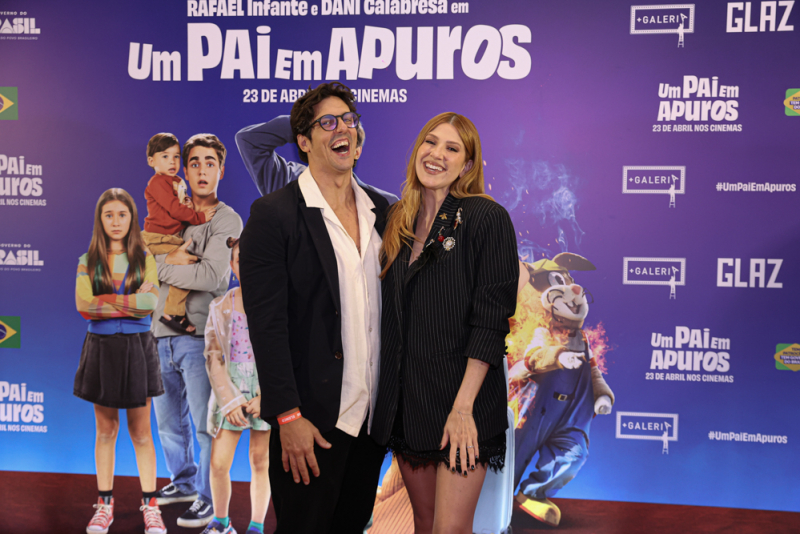 Dani Calabresa e elenco marcam presença na pré-estreia do filme “Um Pai em Apuros” no Rio