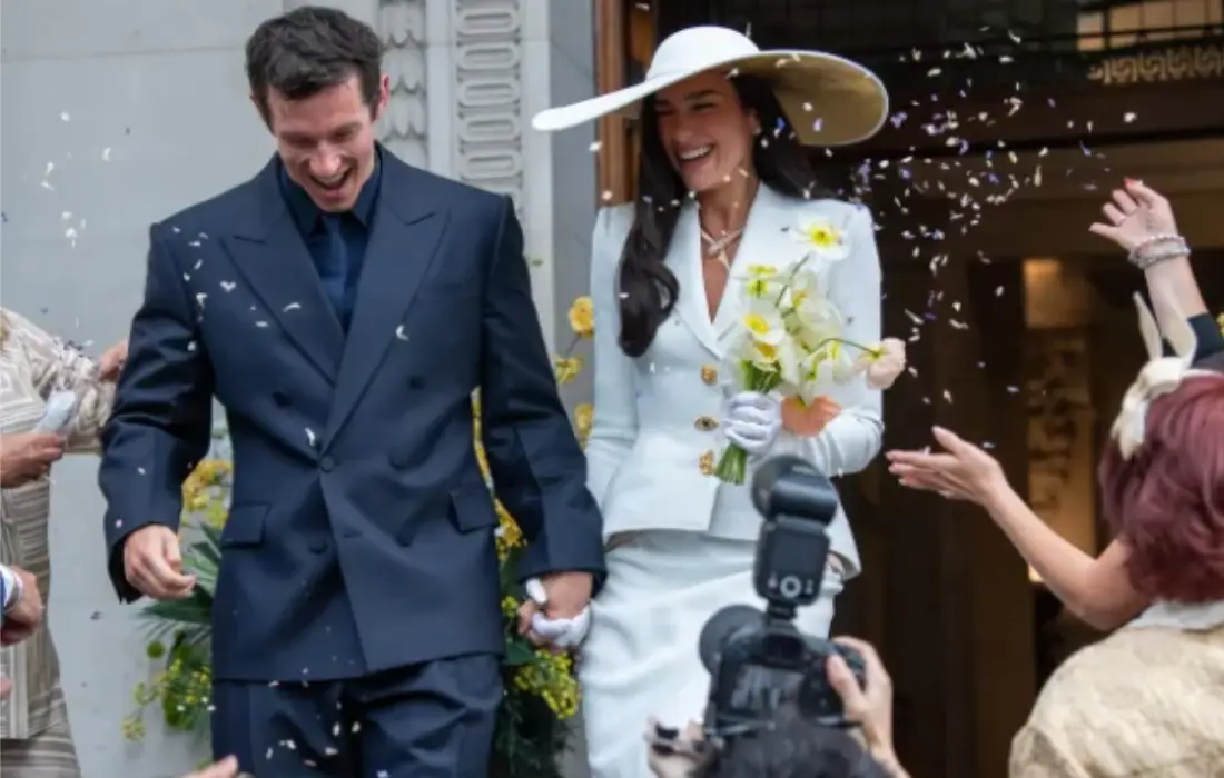 Dua Lipa e Callum Turner oficializam casamento em cerimônia reservada em Londres