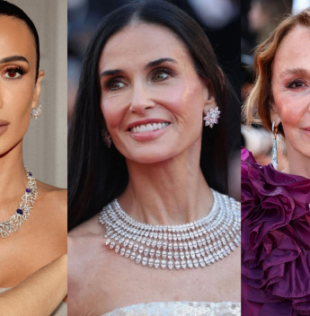 Pedras coloridas e colares backdrop marcam a estética das joias em Cannes 2026