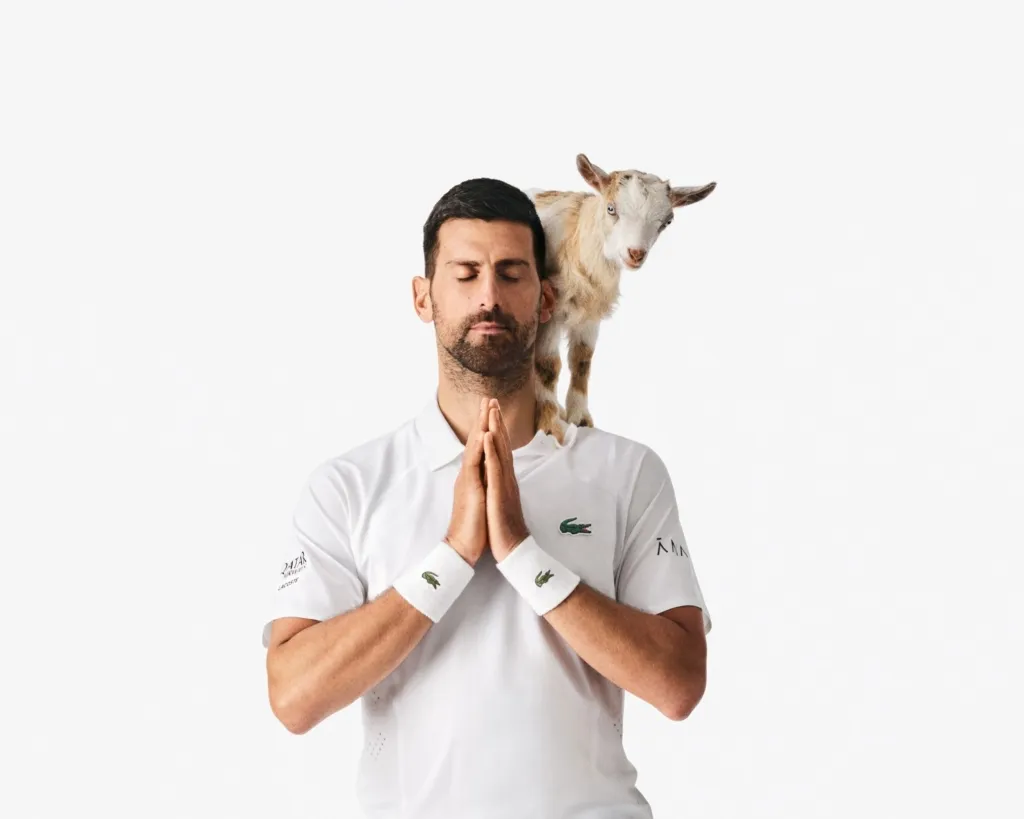 Lacoste reinterpreta o crocodilo para celebrar o legado de Novak Djokovic - Fotos: Reprodução/Instagram