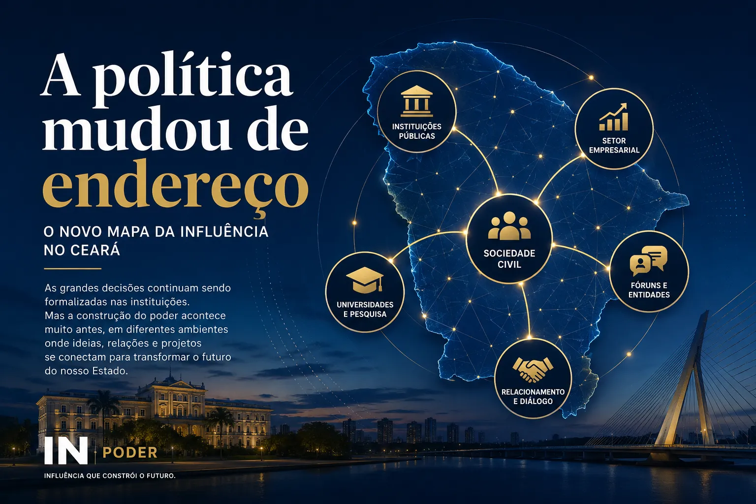 A política mudou de endereço