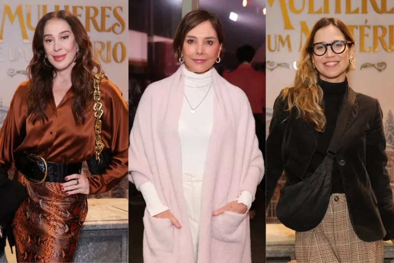 Claudia Raia, Mel Lisboa e Heloísa Périssé marcam presença em sessão VIP de “7 Mulheres e Um Mistério” em São Paulo