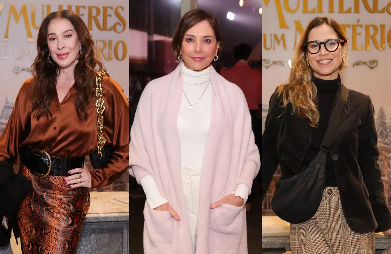 Claudia Raia, Mel Lisboa e Heloísa Périssé marcam presença em sessão VIP do espetáculo “7 Mulheres e Um Mistério” em São Paulo