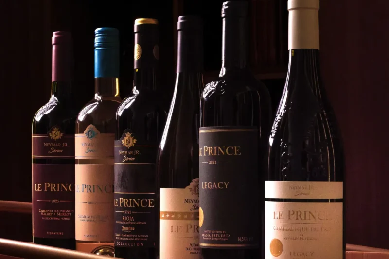 Neymar amplia os investimentos e apresenta a Le Prince, marca de vinhos com rótulos produzidos na França, na Espanha e no Chile